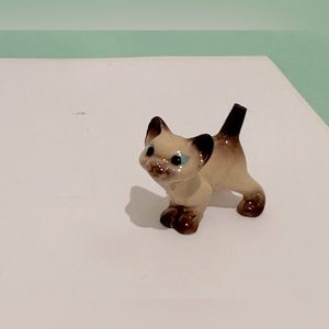 Vintage Siamese Cats Mid-Century Modern Hagen Renaker Miniature broken tale 😿